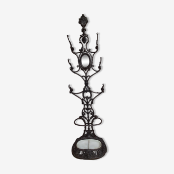 Coat rack umbrella holder in cast iron, by a. corneau, brothers charleville – late nineteenth