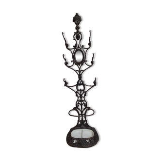 Coat rack umbrella holder in cast iron, by a. corneau, brothers charleville – late nineteenth