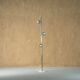 Floor lamp in aluminium with magnetic bulbs, Italy 1970s