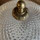 Vintage glass and brass ceiling lamp