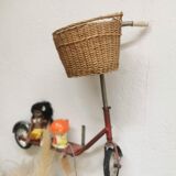 Wicker front bike basket