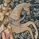 Vintage tapestry hand-screen printed in France