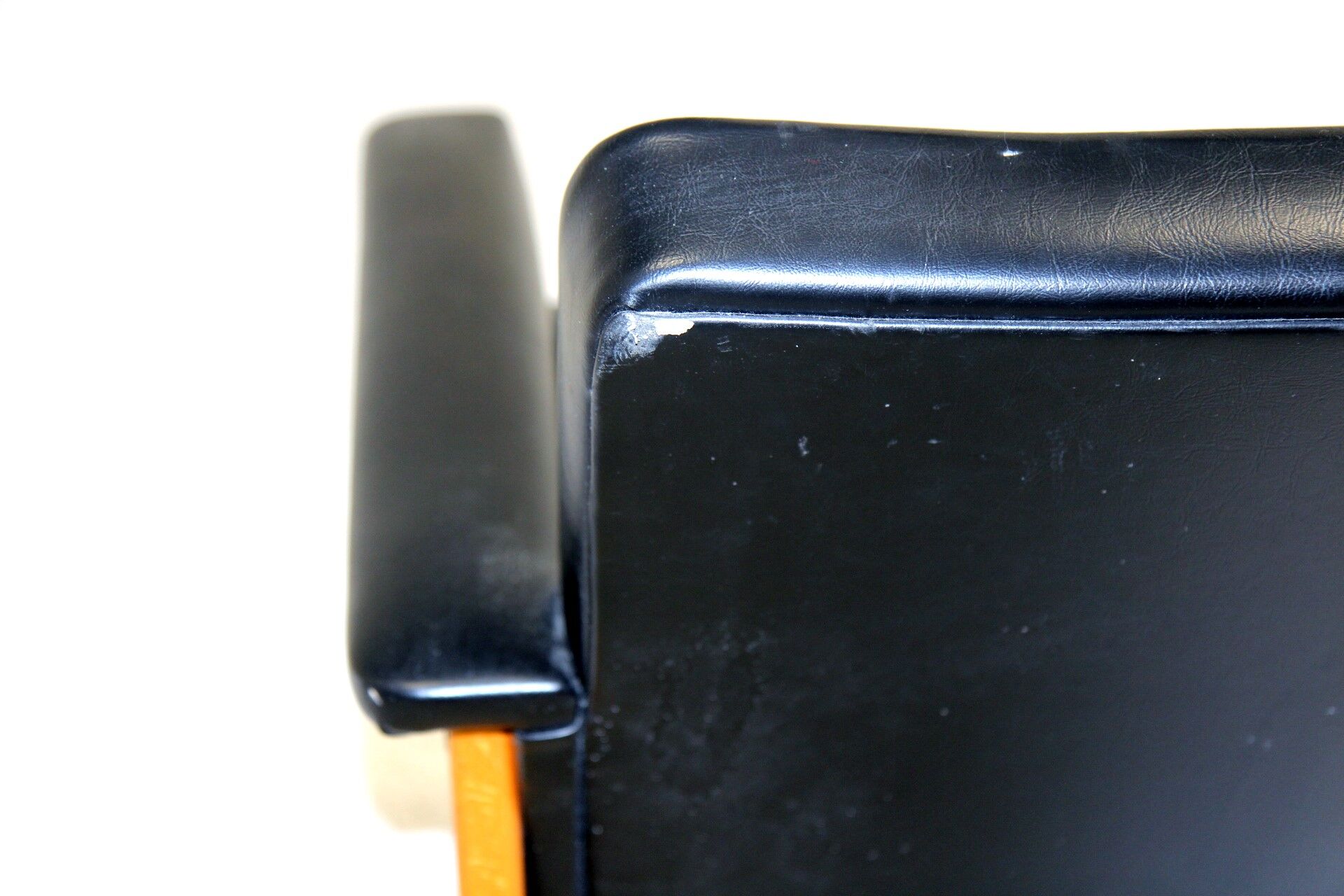 Scandinavian armchair in imitation leather, Sweden, 1950