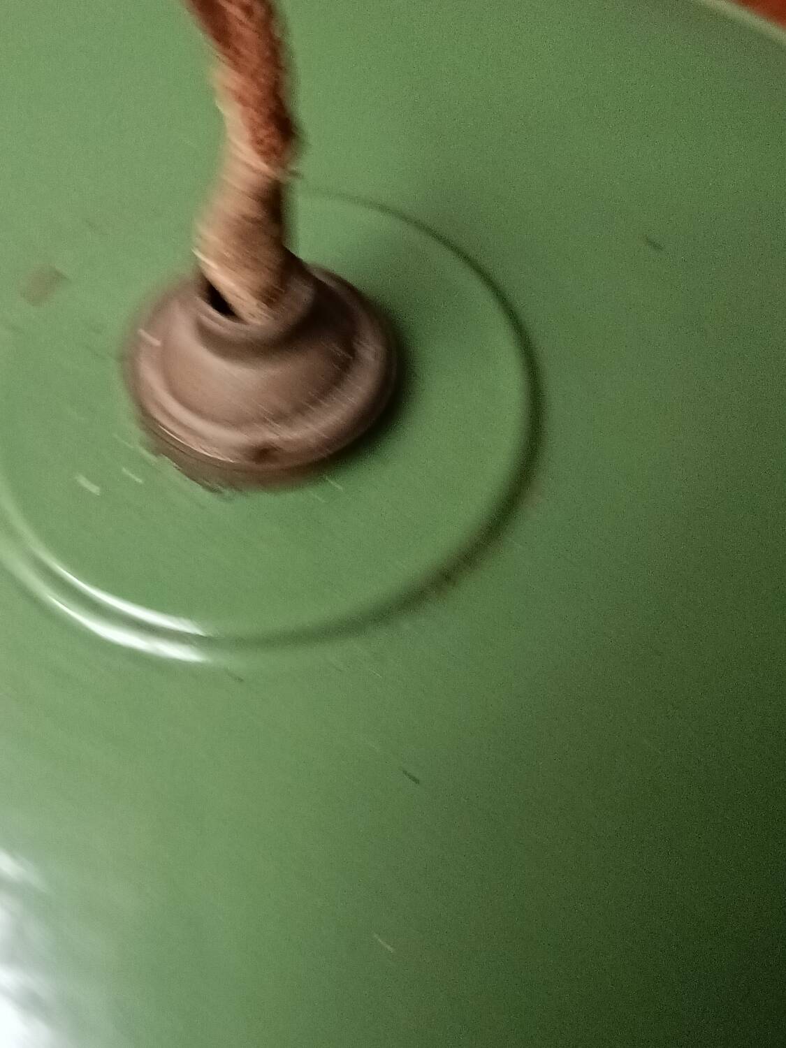 Green saucer pendant light