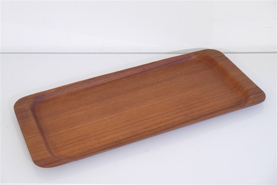 Vintage teak tray by Silva Suede 1960