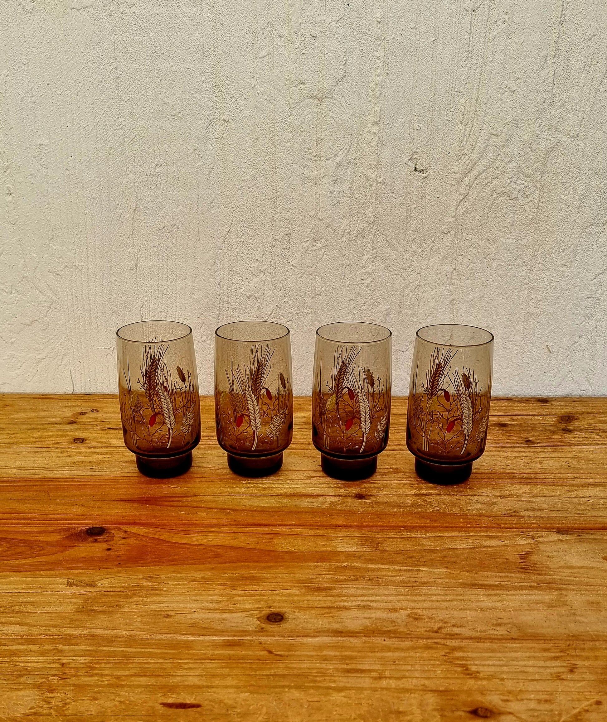 Set of 4 Arcopal Tivoli orangeade glasses