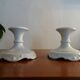 Pair of Limoges porcelain candle holders