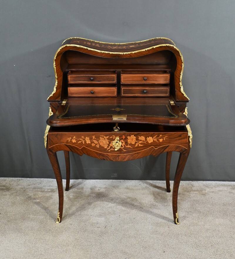 Rosewood Lady's Desk, Louis XV Style – Part 2 of the 19th Century