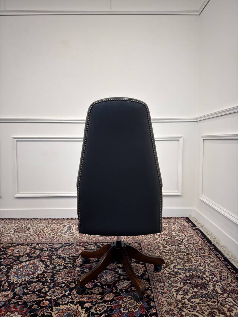 Chaise de bureau Chesterfield anglaise classique noire