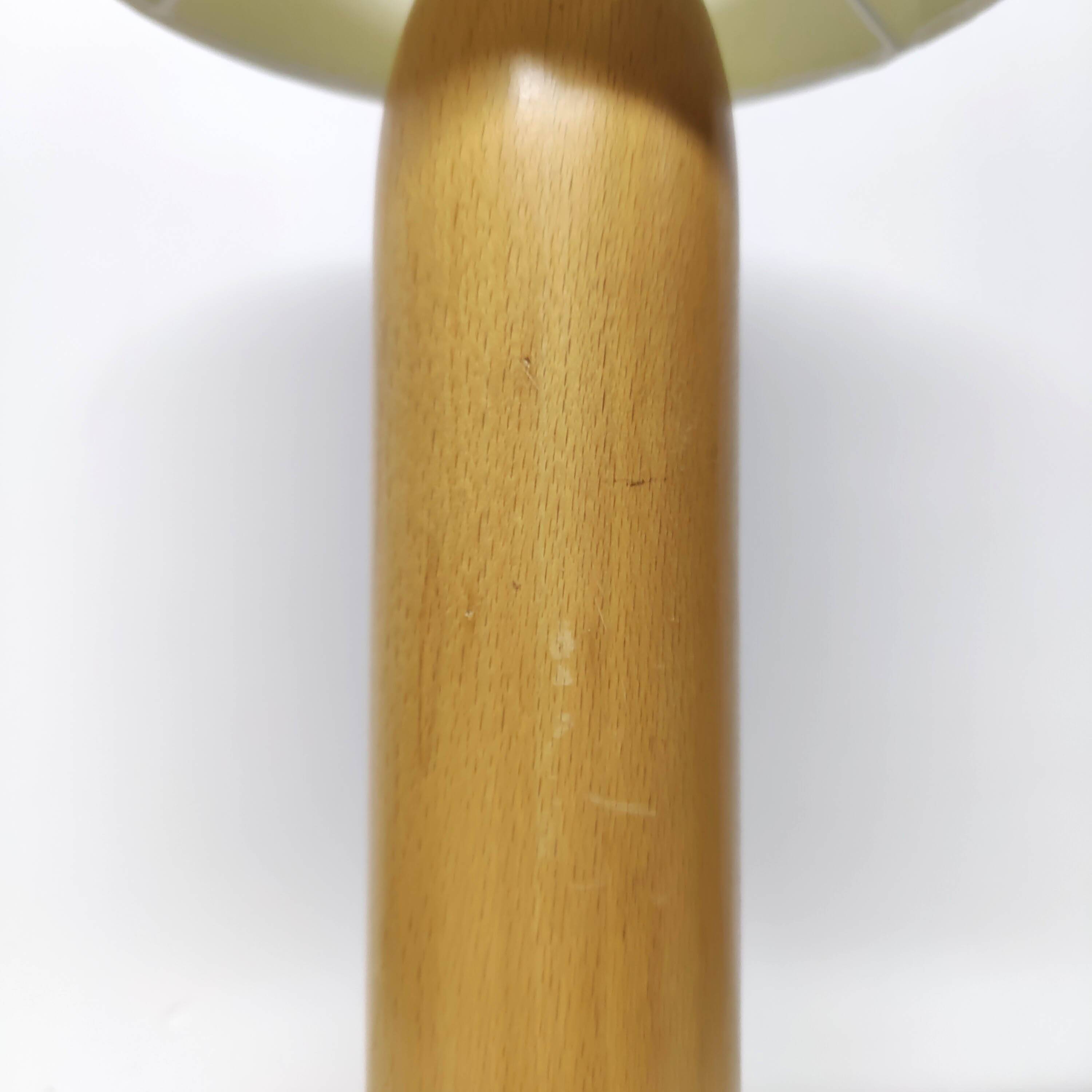 Lot 2 pieds de lampe arlus en bois vintage forme géométrique