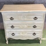 Louis XV style chest of drawers in oak wood 60s
