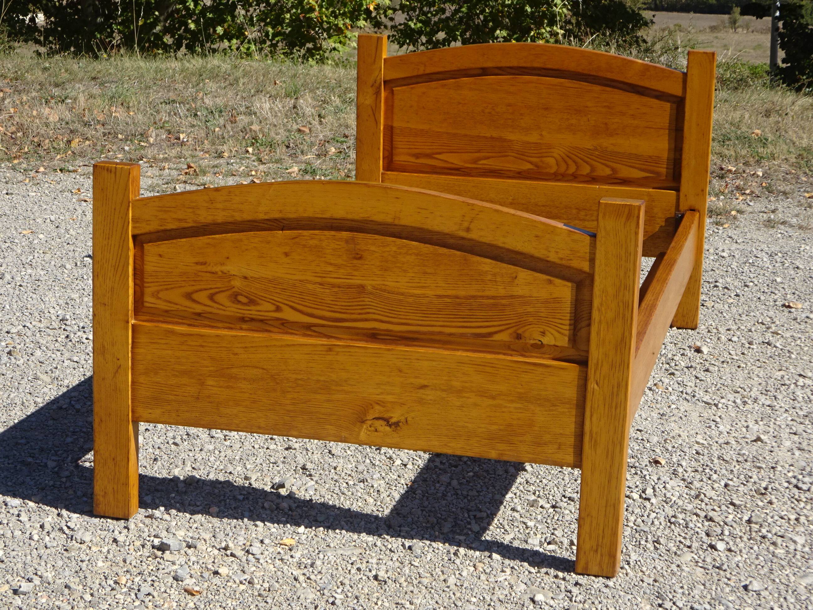 Solid oak bed, 1 place 90x190 cm