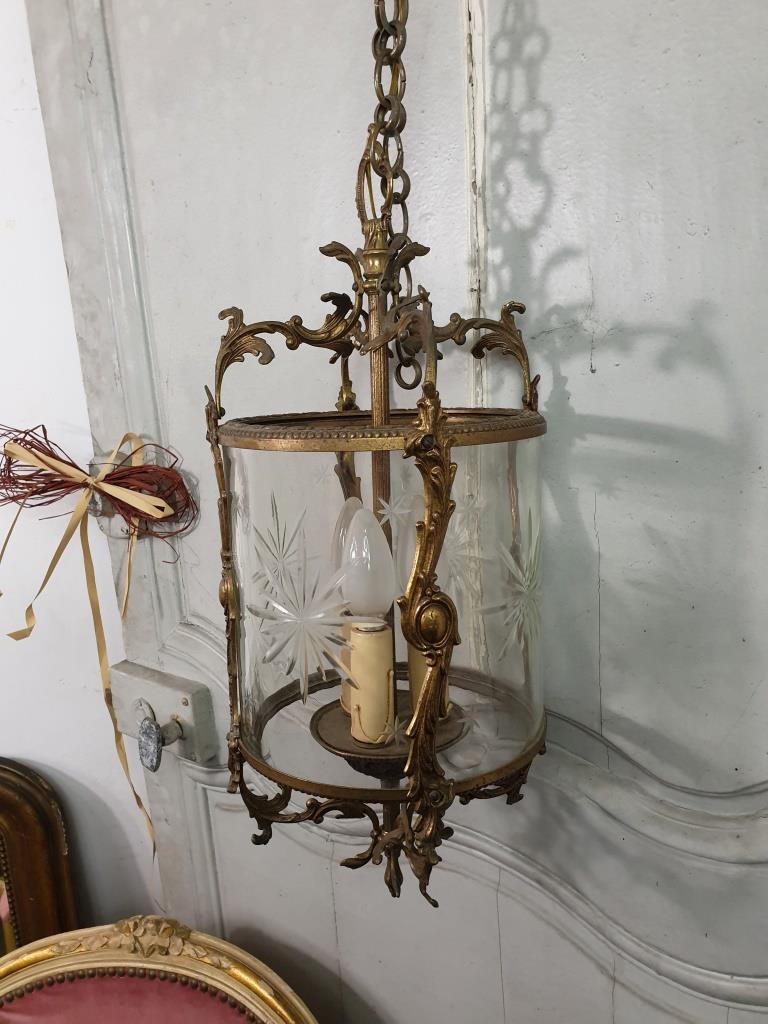 Ancient bronze chandelier