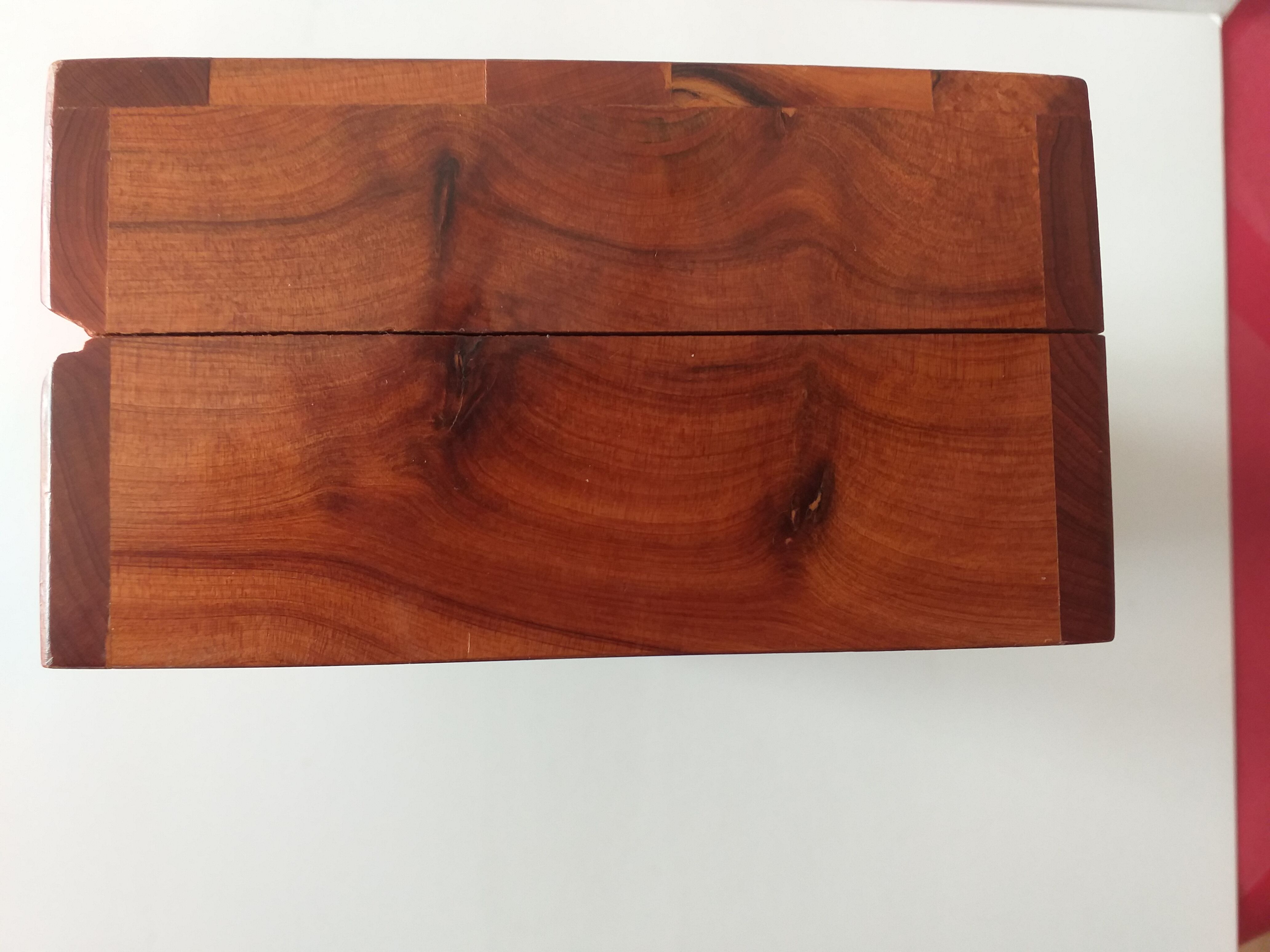 1970 vintage walnut branding cigar box