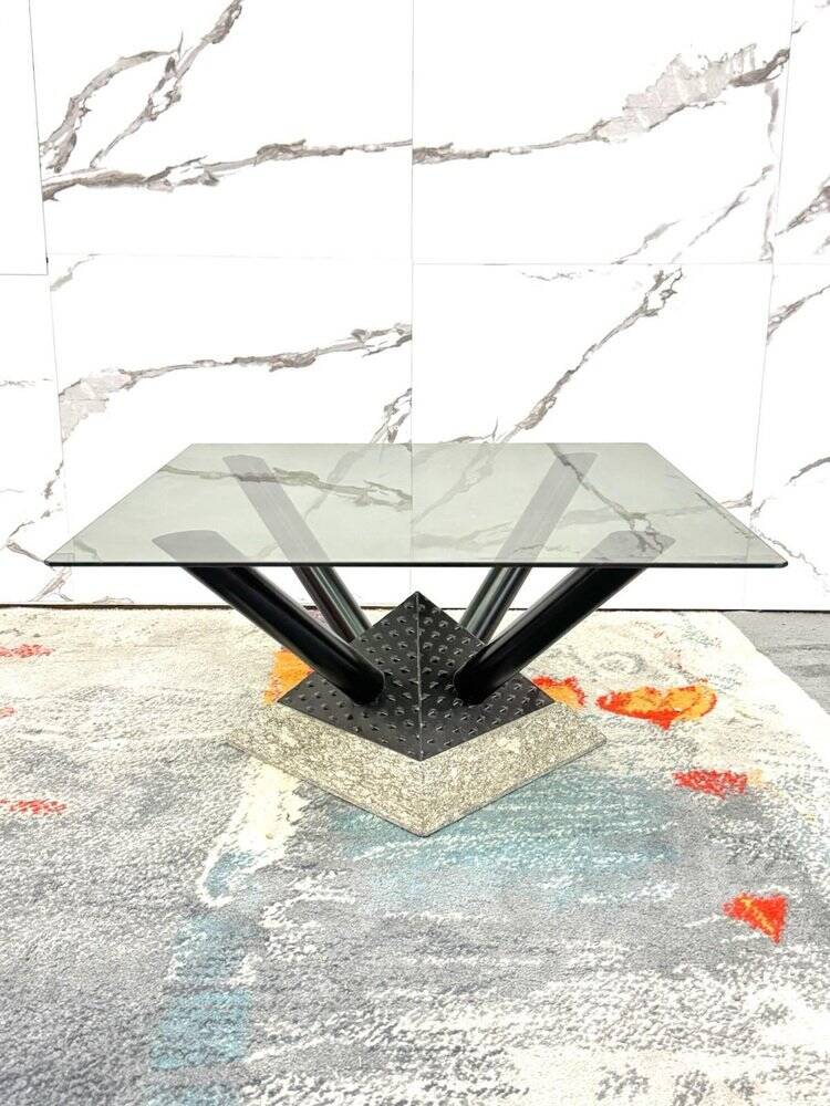 Marble and Metal Coffee Table, 1980s