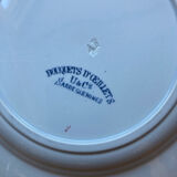 Deep plates Sarreguemines with carnation bouquets