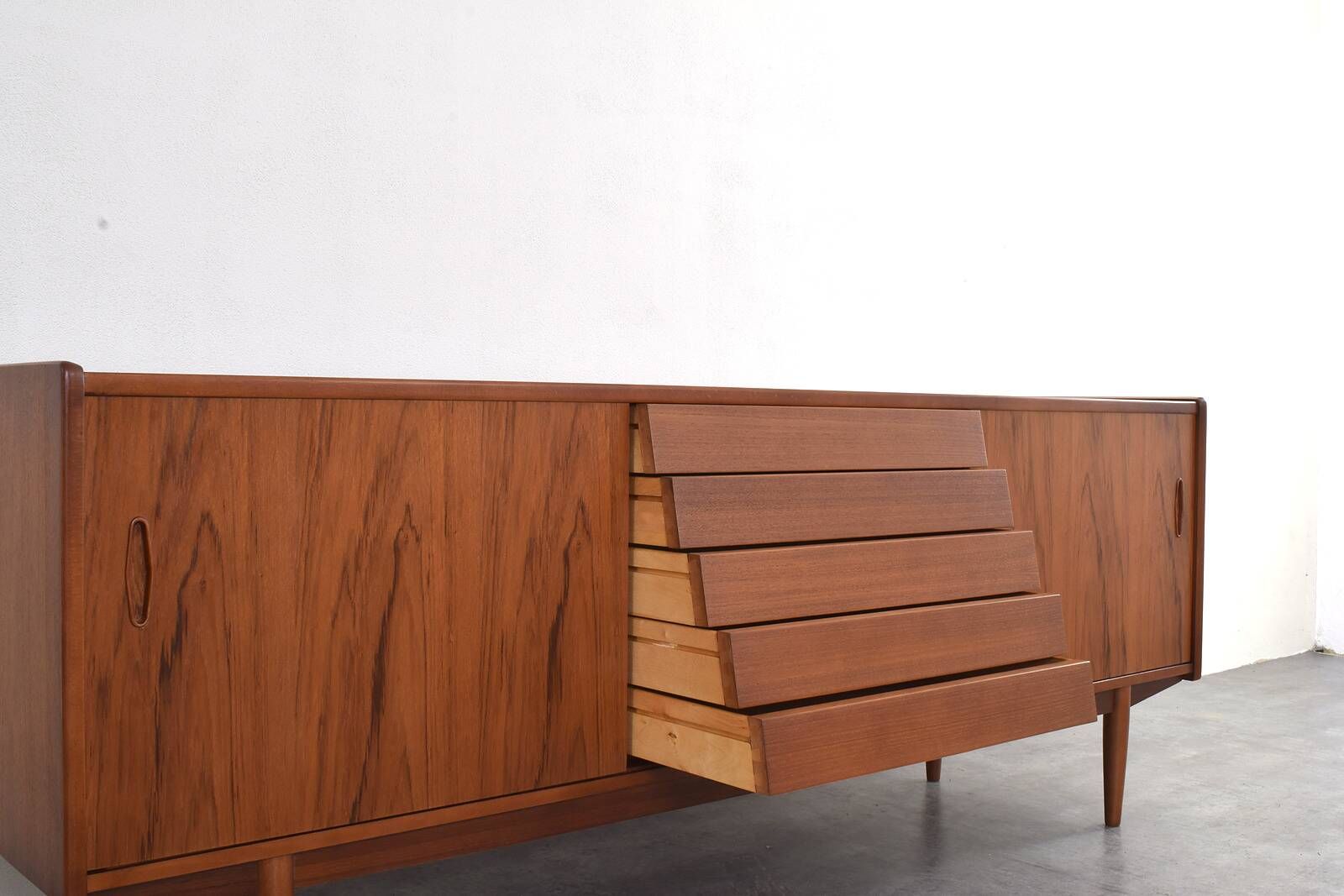 Mid-Century Teak Trio Sideboard by Nils Jonsson for Hugo Troeds, 1960s.