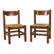 Pair of Beech and Rope Dining Chairs — in the Style Magistretti/Michelucci