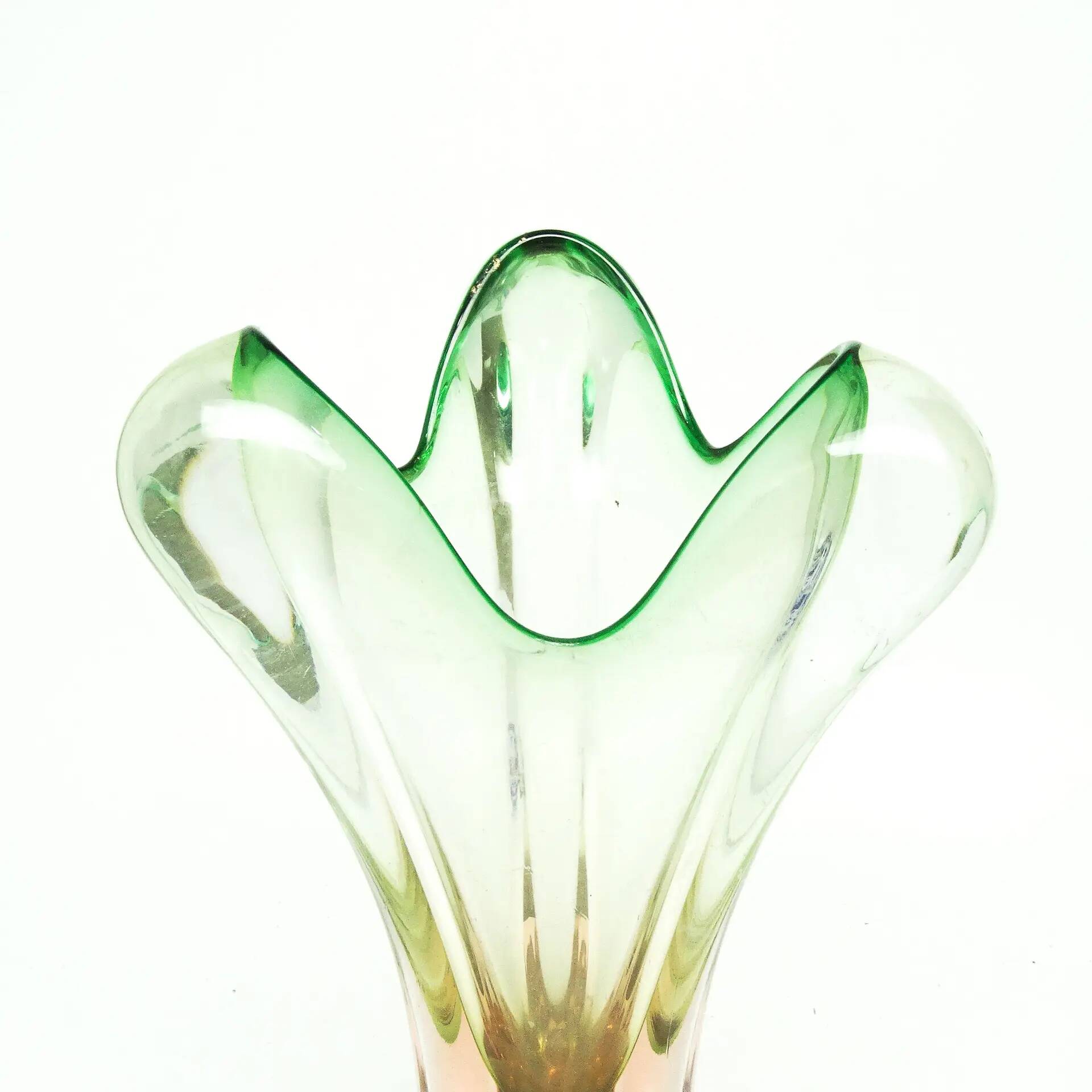 Mid-century modern vase, glass, designed by J. Hospodka, Czechoslovakia, 1960s