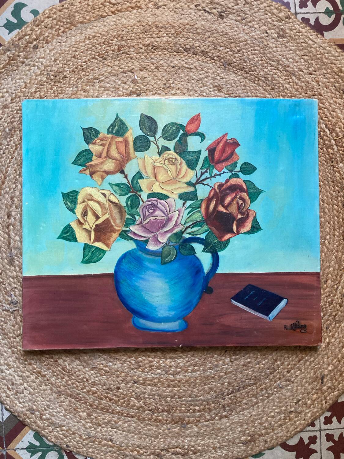 Oil on canvas bouquet