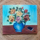 Oil on canvas bouquet
