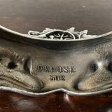 Vintage silver metal planter