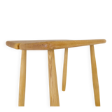 Sculptural mid-century stool in solid oak by Carl Gustaf Boulogner, Sweden, 1950s.