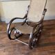 Vintage rocking chair in curved wood