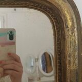 Louis-Philippe gilded mirror with pediment