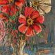 Old oil painting on panel