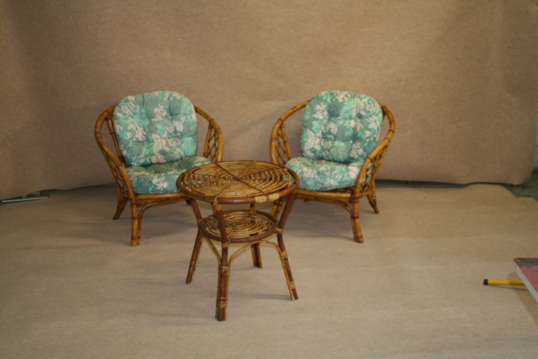 vintage rattan living room