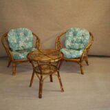 vintage rattan living room