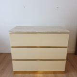 Chest of drawers with travertine