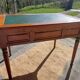 Desk, green leather top