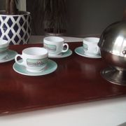 Lot de 4 tasses à café vintage motif graphique