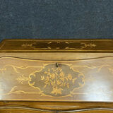 Dresser scriban Louis XV curved a befores in marquèterie
