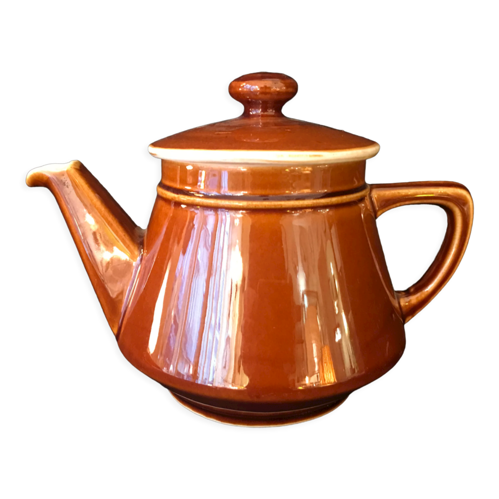 Théière London Pottery 4 Tasses - Marron - Bec Verseur Anti-Gouttes - Filtre Intégré - Style Britannique