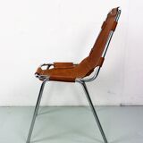 Dalvera  "Les Arc" Set of 2 Original Leather side chairs, 1960
