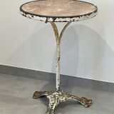 Table terrace guinguette edge of loire, iron, cast iron and marble