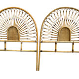 Set of 3 rattan headboards, France 60s