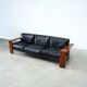 Rare rosewood 3-seater sofa by Afra e Tobia Scarpa for Maxalto