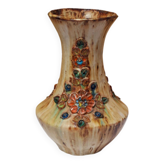 Vase en céramique style La Roue Vallauris, 1970
