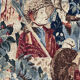 Vintage tapestry hand-screen printed in France