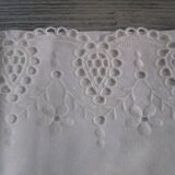 Antique embroidered cotton children's pillowcase: 55x41cm