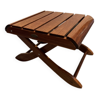 TRICONFORT varnished Bubinga wood coffee table / footrest