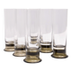 Set of Six Smoked Glass Beer Glasses by Rosenthal, 1970s