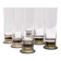 Set of Six Smoked Glass Beer Glasses by Rosenthal, 1970s