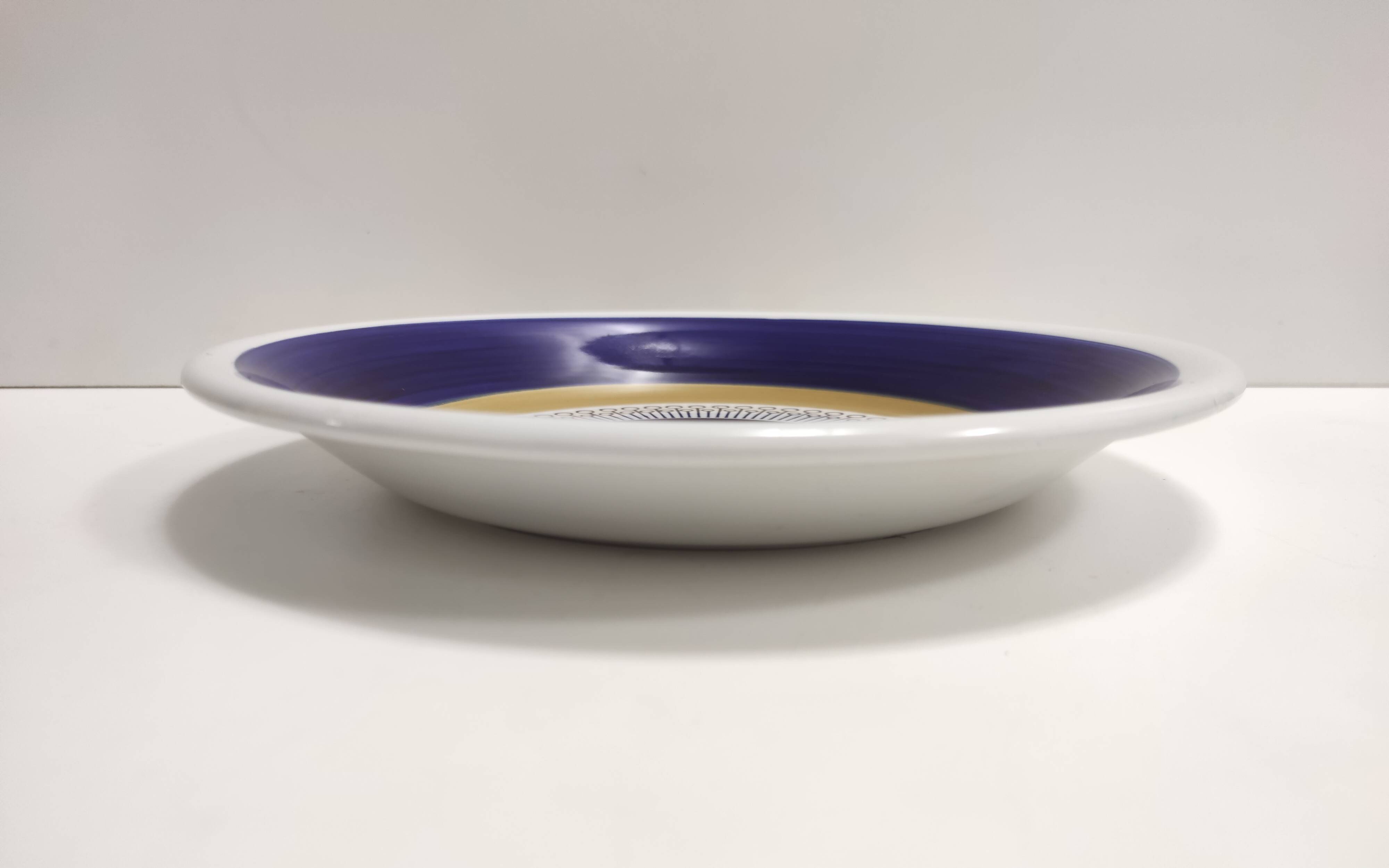 Lacquered Ceramic Dessert Plate by Antonia Campi for Richard Ginori, Italy