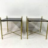 Pair of lacquered goatskin tables