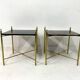 Pair of lacquered goatskin tables